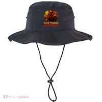 Christian Outfit Jesus Devil Comic Graphic Not Today Satan Bucket Hat thumb 0