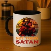 Christian Outfit Jesus Devil Comic Graphic Not Today Satan Coffee Mug thumb 4