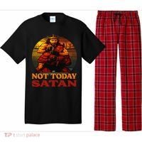 Christian Outfit Jesus Devil Comic Graphic Not Today Satan Pajama Set thumb 0