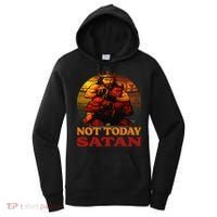 Christian Outfit Jesus Devil Comic Graphic Not Today Satan Women's Hoodie thumb 0