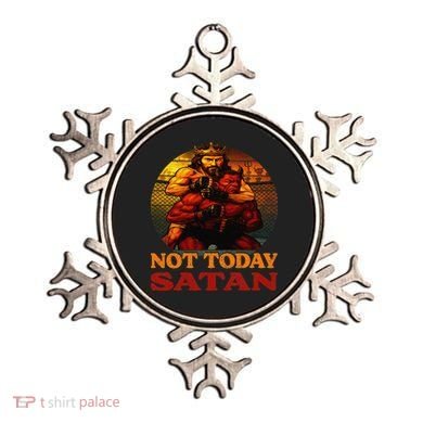 Christian Outfit Jesus Devil Comic Graphic Not Today Satan Ornament