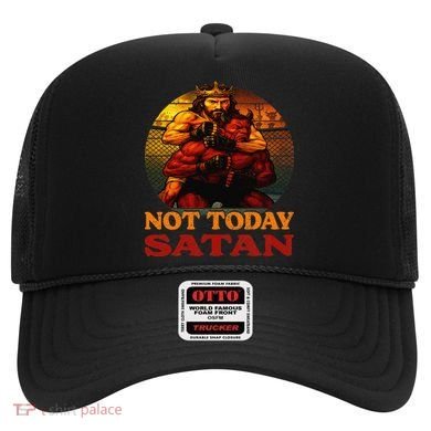 Christian Outfit Jesus Devil Comic Graphic Not Today Satan Hat