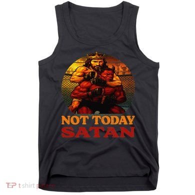Christian Outfit Jesus Devil Comic Graphic Not Today Satan Tank Top