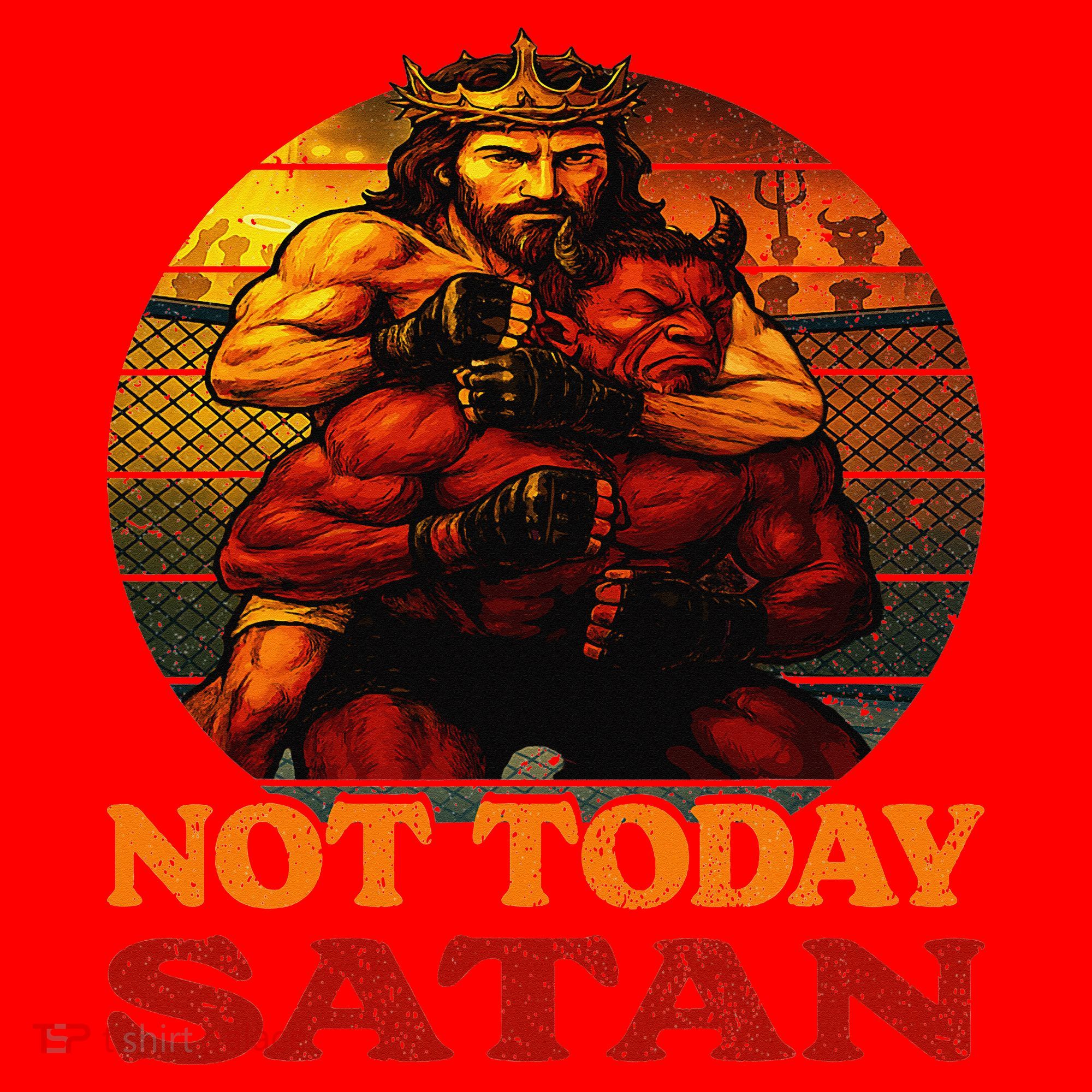 Christian Outfit Jesus Devil Comic Graphic Not Today Satan Santa Hat