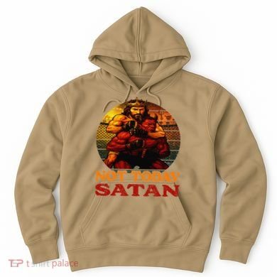 Christian Outfit Jesus Devil Comic Graphic Not Today Satan Hoodie