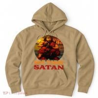 Christian Outfit Jesus Devil Comic Graphic Not Today Satan Hoodie thumb 0