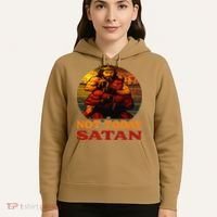 Christian Outfit Jesus Devil Comic Graphic Not Today Satan Hoodie thumb 5