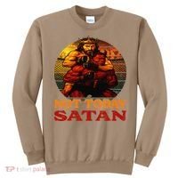 Christian Outfit Jesus Devil Comic Graphic Not Today Satan Sweatshirt thumb 0