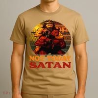 Christian Outfit Jesus Devil Comic Graphic Not Today Satan T-Shirt thumb 3