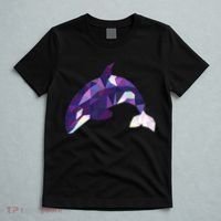 Cool Orca Killer Whale Geometric Art Wildlife Animal Lovers T-Shirt thumb 5