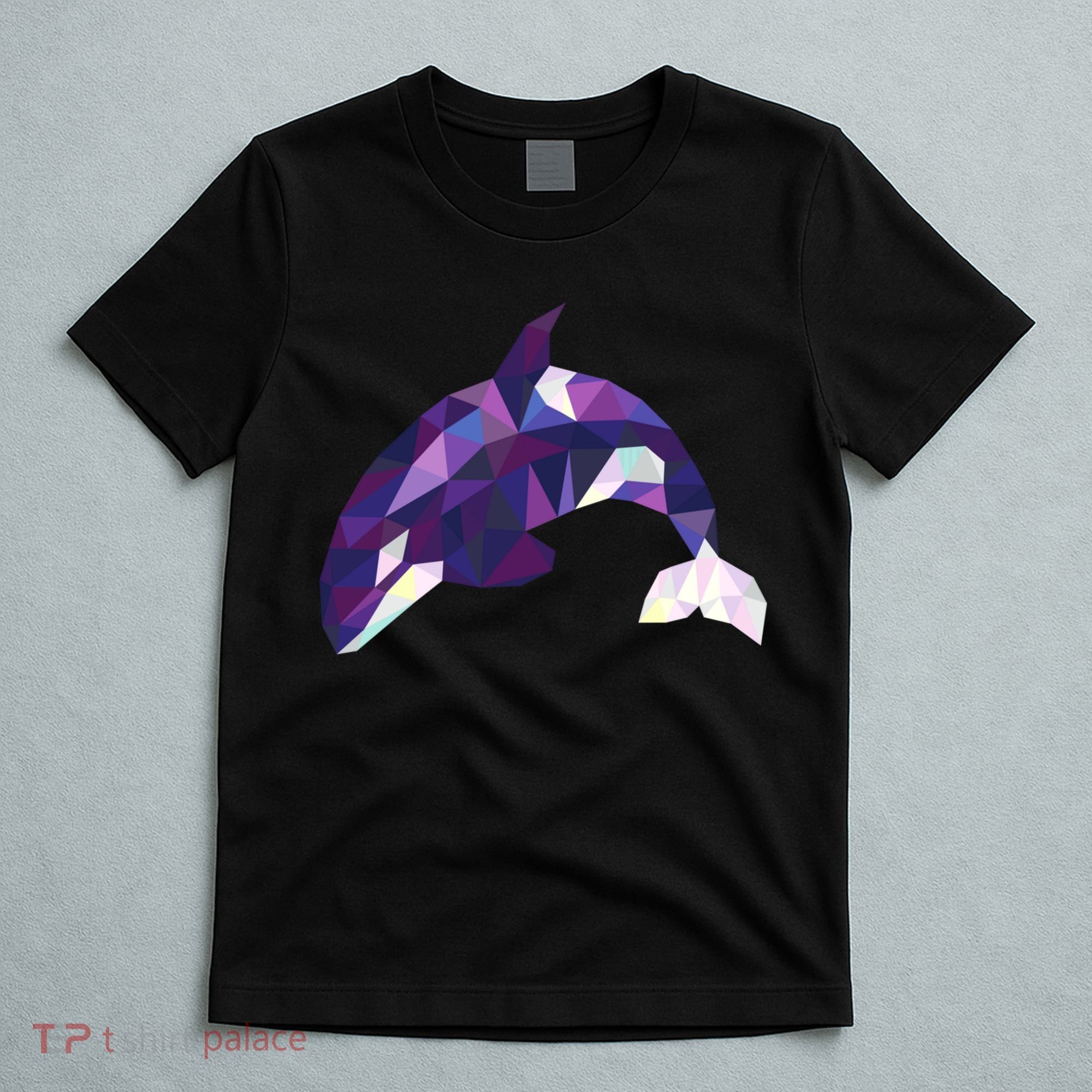 Cool Orca Killer Whale Geometric Art Wildlife Animal Lovers T-Shirt