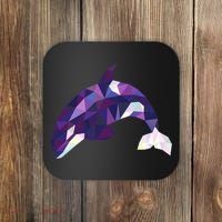 Cool Orca Killer Whale Geometric Art Wildlife Animal Lovers Coaster thumb 0