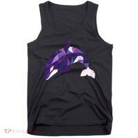 Cool Orca Killer Whale Geometric Art Wildlife Animal Lovers Tank Top thumb 0
