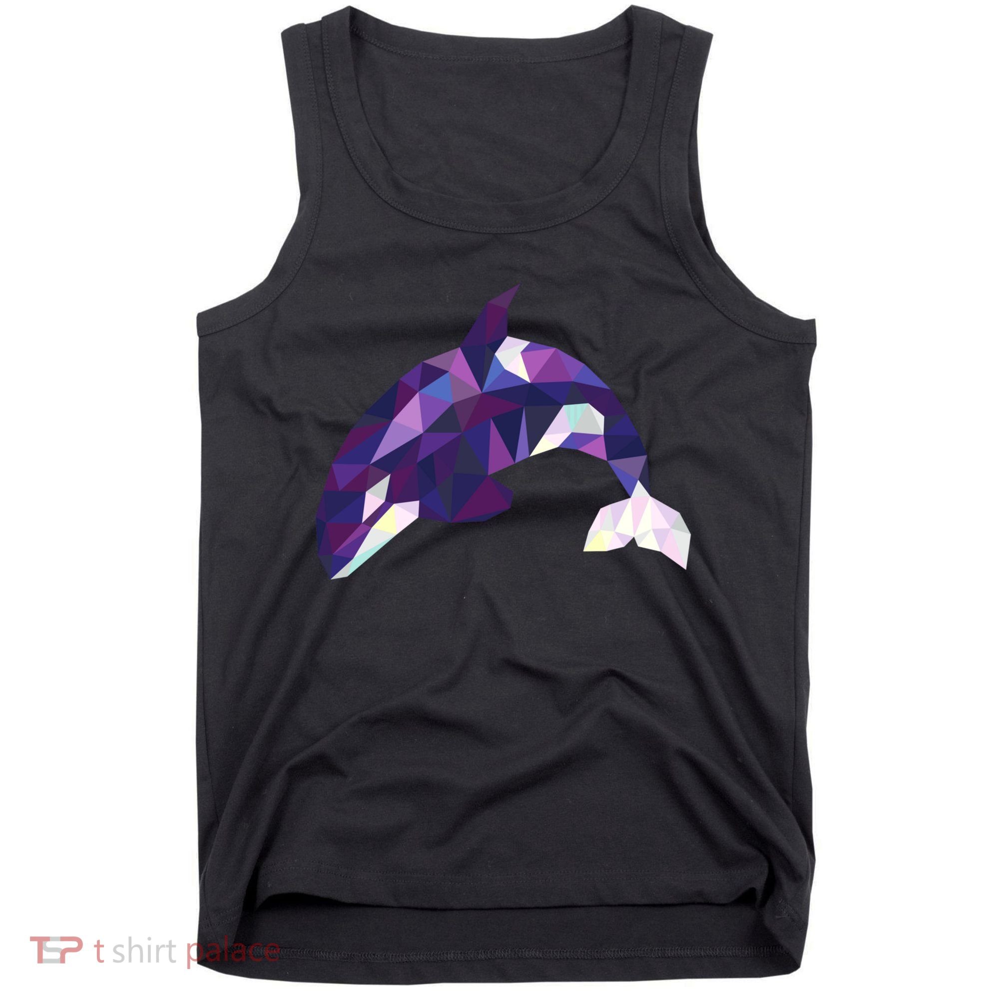 Cool Orca Killer Whale Geometric Art Wildlife Animal Lovers Tank Top