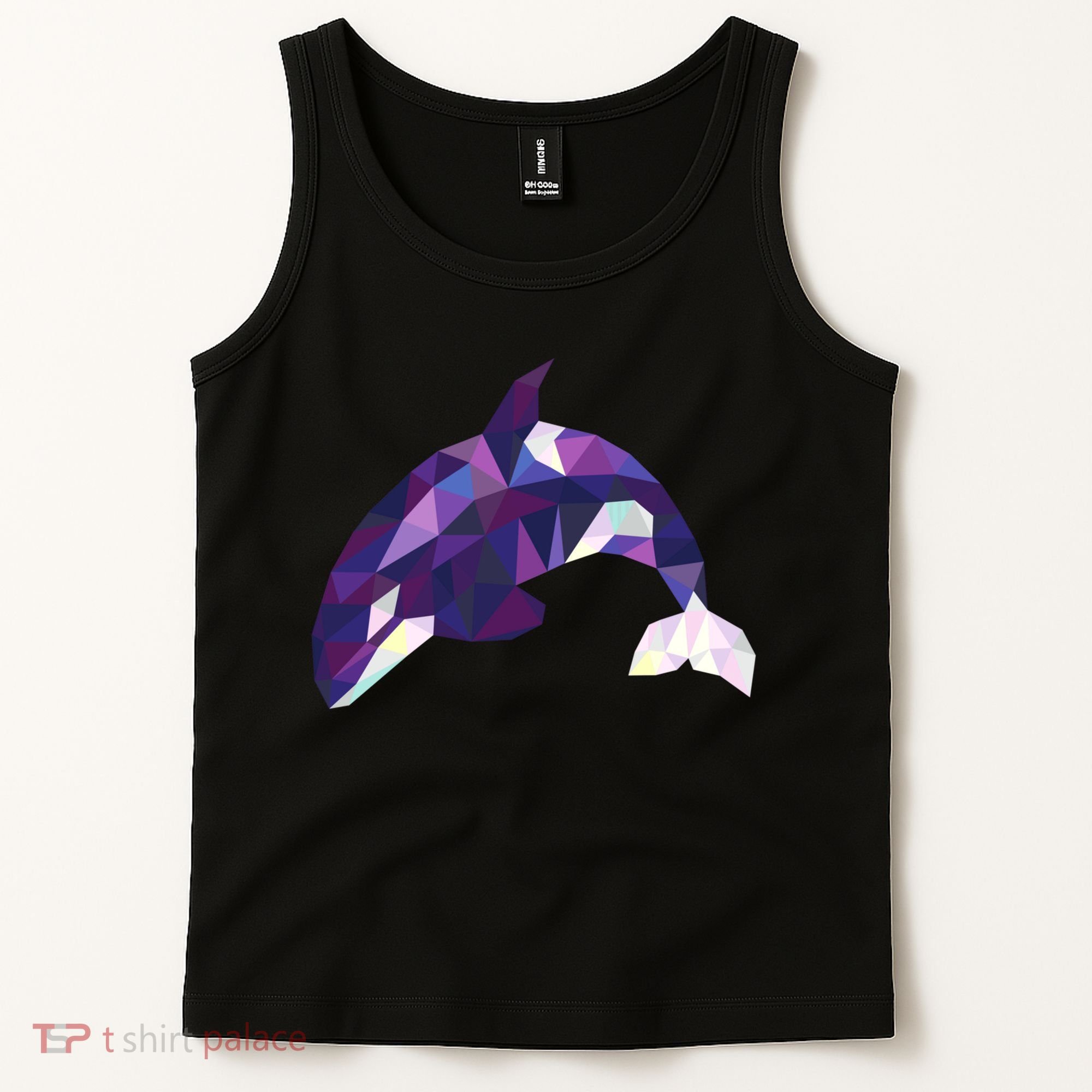 Cool Orca Killer Whale Geometric Art Wildlife Animal Lovers Tank Top