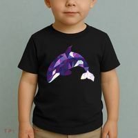 Cool Orca Killer Whale Geometric Art Wildlife Animal Lovers Toddler T-Shirt thumb 2