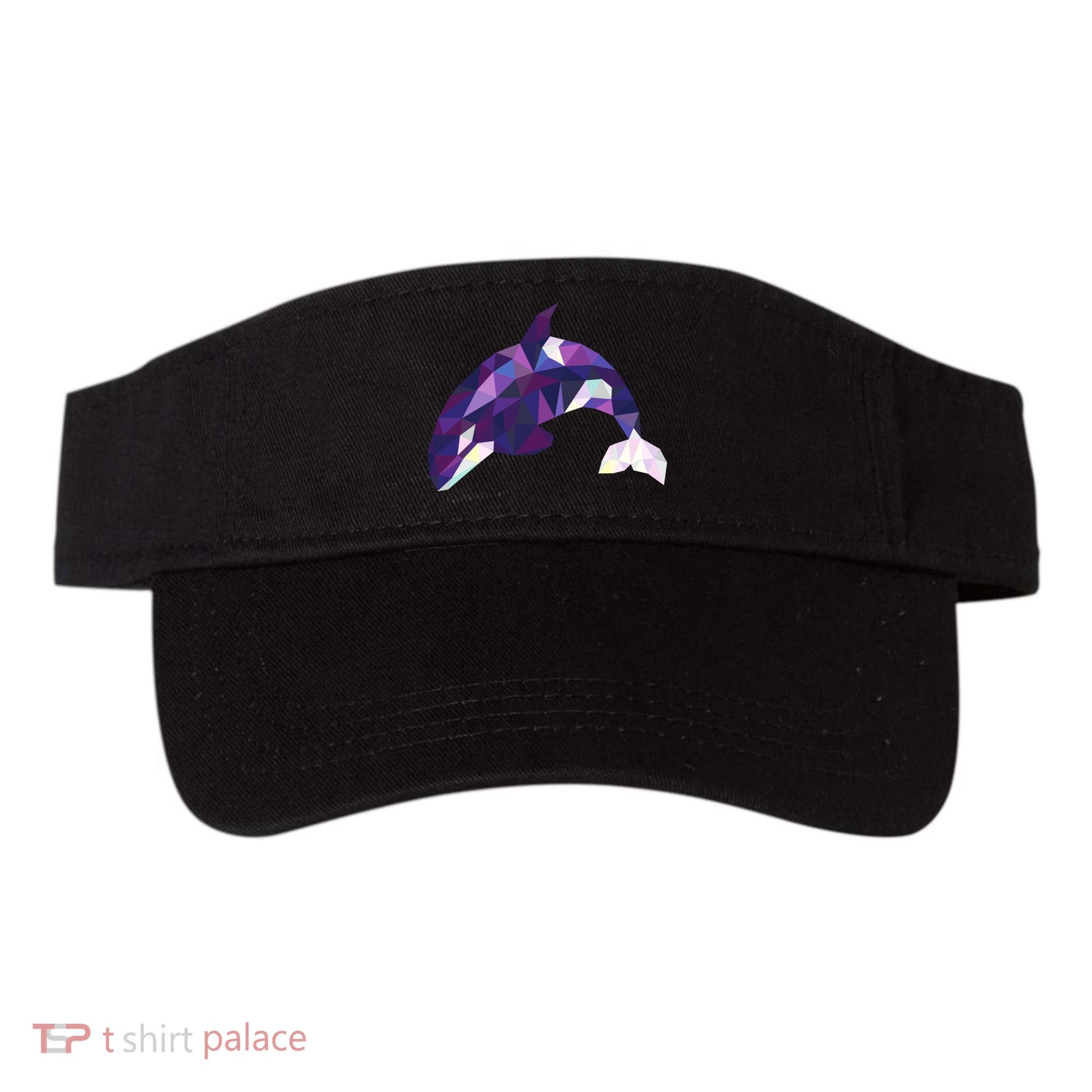 Cool Orca Killer Whale Geometric Art Wildlife Animal Lovers Visor