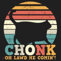 Chonk Oh Lawd He Comin' Cat Scale Meme Funny Cat Lover Cat Day Women's Sweatshirt thumb 2