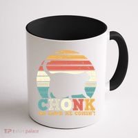 Chonk Oh Lawd He Comin' Cat Scale Meme Funny Cat Lover Cat Day Coffee Mug thumb 1