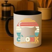 Chonk Oh Lawd He Comin' Cat Scale Meme Funny Cat Lover Cat Day Coffee Mug thumb 4