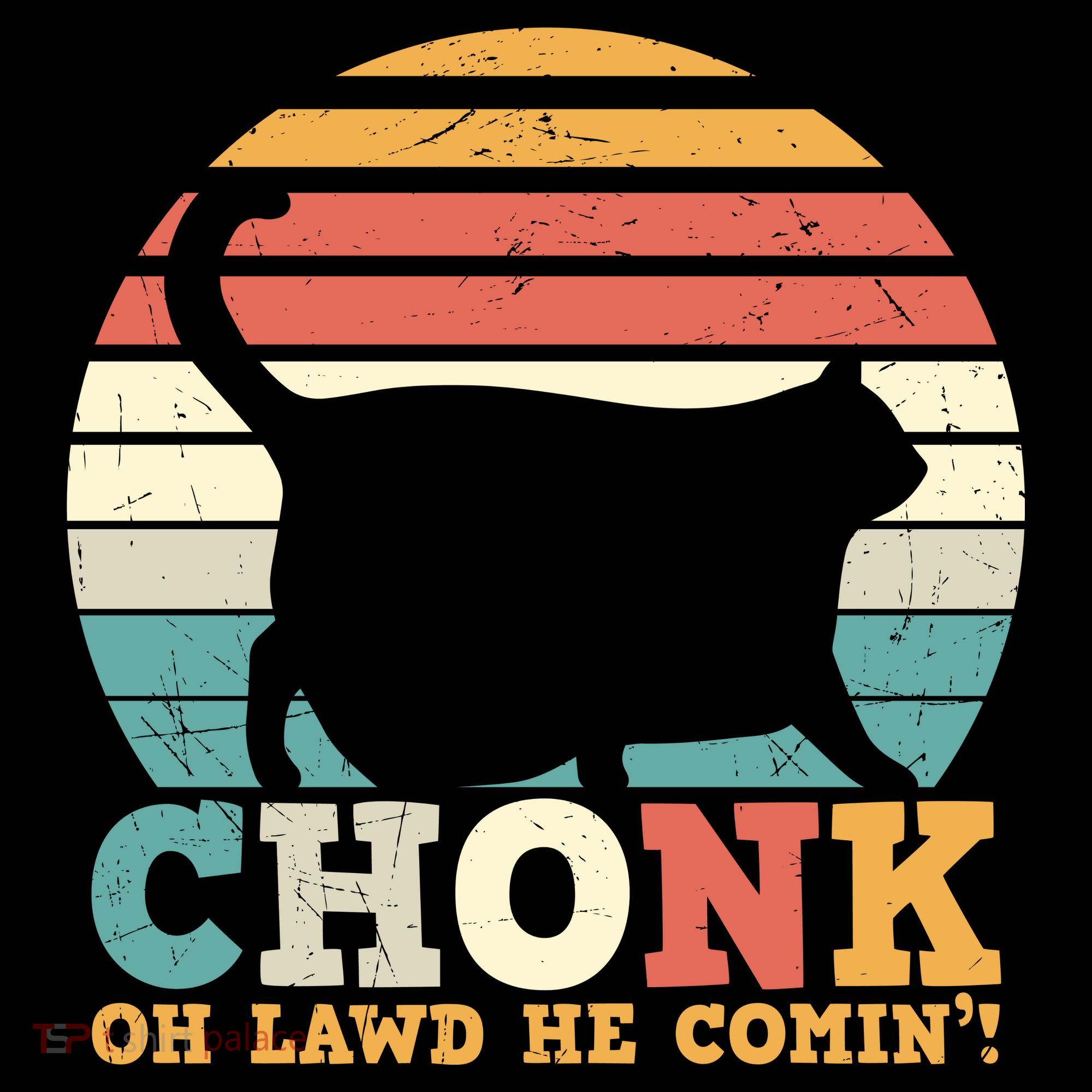 Chonk Oh Lawd He Comin' Cat Scale Meme Funny Cat Lover Cat Day Coffee Mug