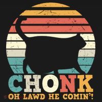 Chonk Oh Lawd He Comin' Cat Scale Meme Funny Cat Lover Cat Day Women's Hoodie thumb 2