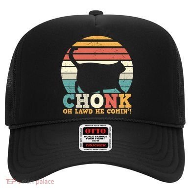 Chonk Oh Lawd He Comin' Cat Scale Meme Funny Cat Lover Cat Day Hat