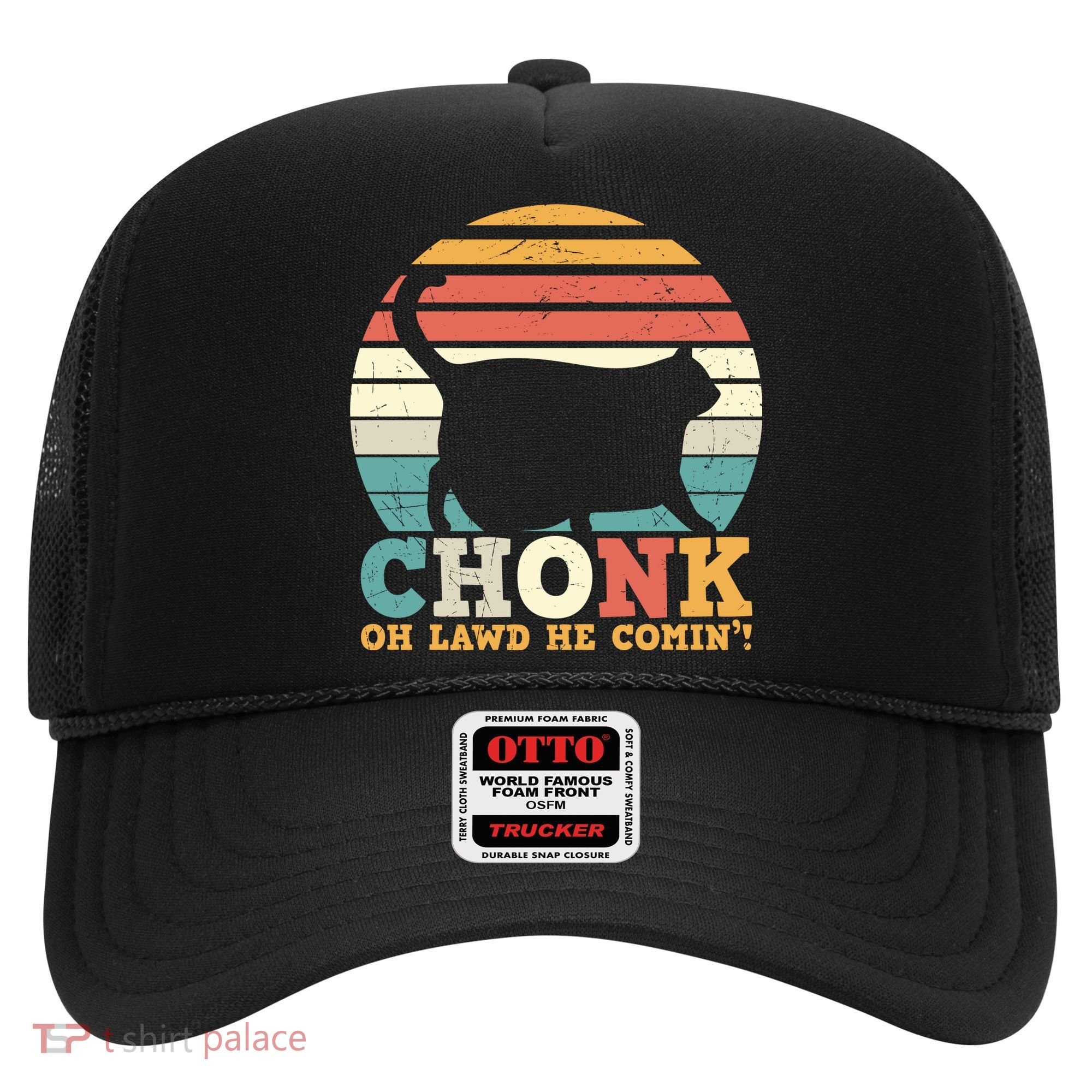 Chonk Oh Lawd He Comin' Cat Scale Meme Funny Cat Lover Cat Day Hat