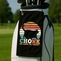 Chonk Oh Lawd He Comin' Cat Scale Meme Funny Cat Lover Cat Day Golf Towel thumb 2