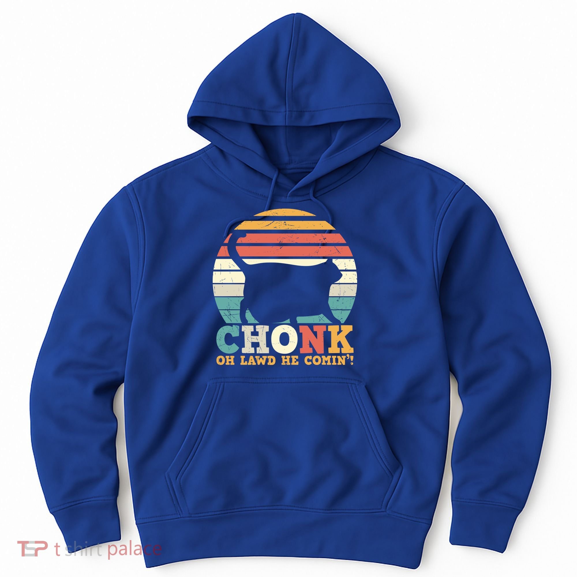 Chonk Oh Lawd He Comin' Cat Scale Meme Funny Cat Lover Cat Day Hoodie