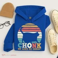 Chonk Oh Lawd He Comin' Cat Scale Meme Funny Cat Lover Cat Day Hoodie thumb 4