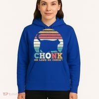 Chonk Oh Lawd He Comin' Cat Scale Meme Funny Cat Lover Cat Day Hoodie thumb 5