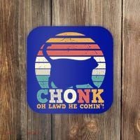 Chonk Oh Lawd He Comin' Cat Scale Meme Funny Cat Lover Cat Day Coaster thumb 0