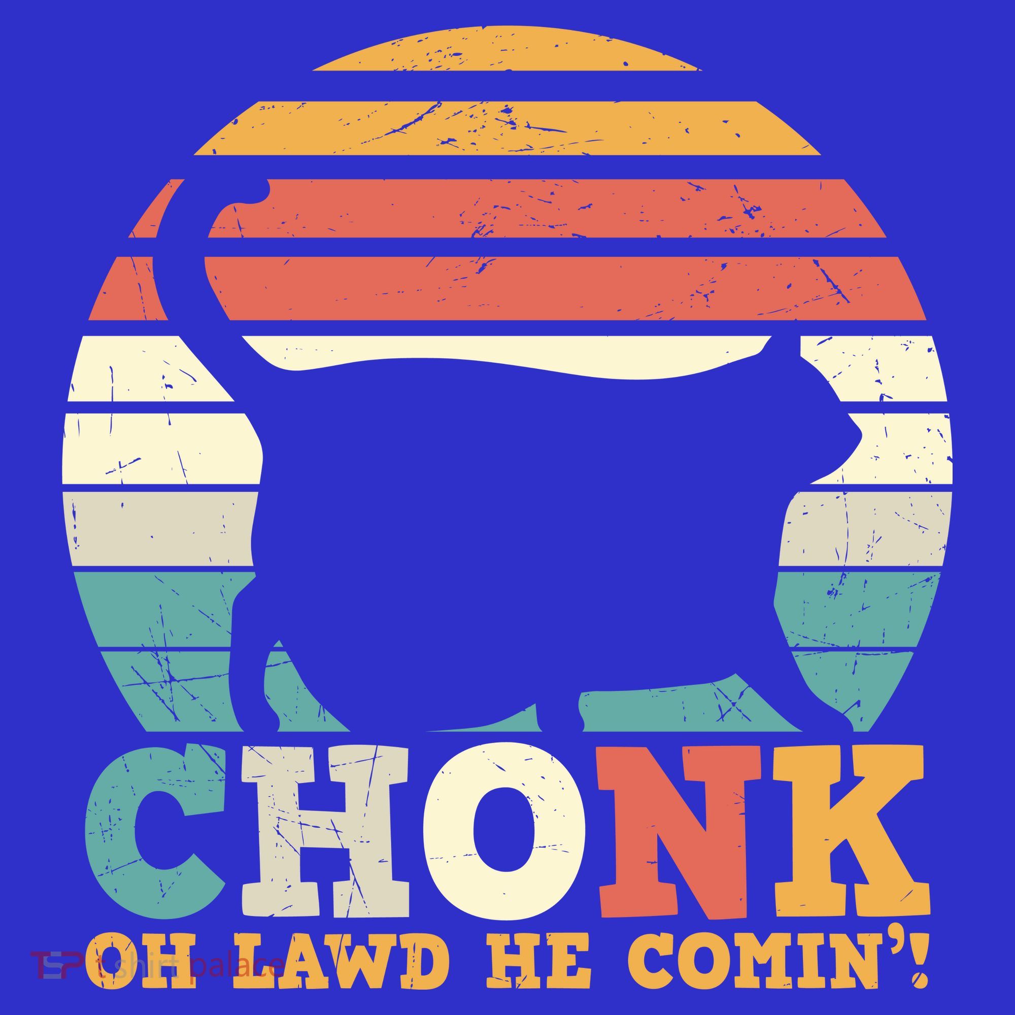 Chonk Oh Lawd He Comin' Cat Scale Meme Funny Cat Lover Cat Day Women's Tank Top