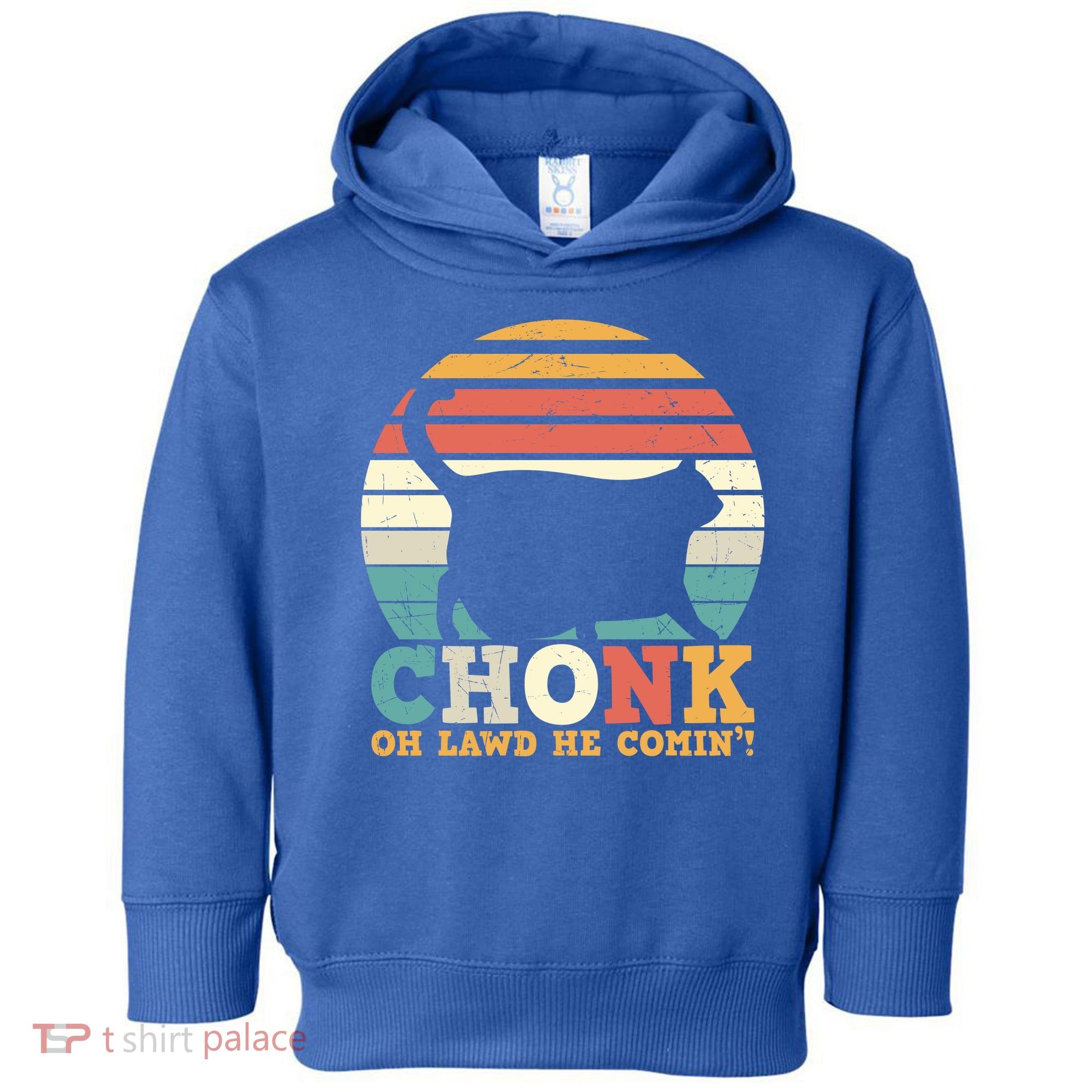 Chonk Oh Lawd He Comin' Cat Scale Meme Funny Cat Lover Cat Day Toddler Hoodie