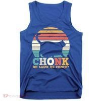 Chonk Oh Lawd He Comin' Cat Scale Meme Funny Cat Lover Cat Day Tank Top thumb 0