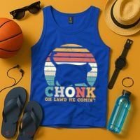 Chonk Oh Lawd He Comin' Cat Scale Meme Funny Cat Lover Cat Day Tank Top thumb 4