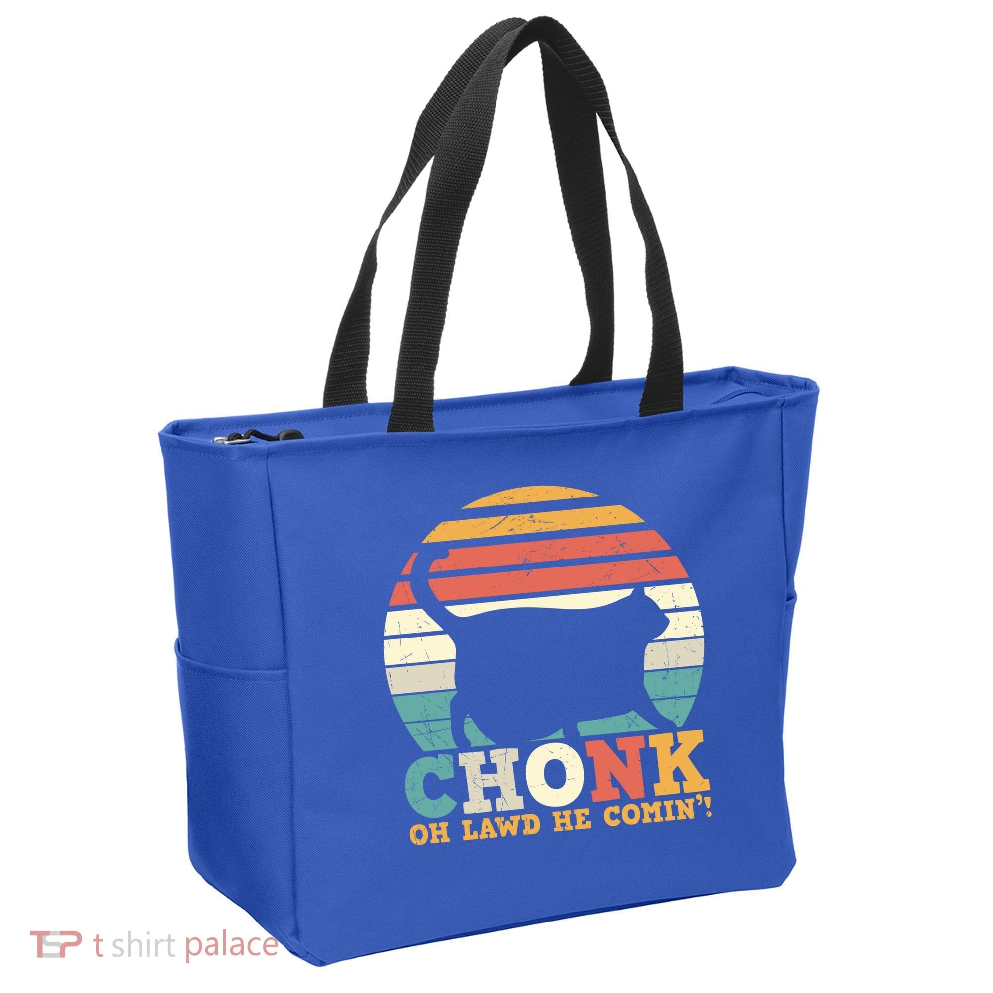 Chonk Oh Lawd He Comin' Cat Scale Meme Funny Cat Lover Cat Day Tote Bag