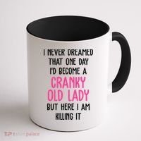 Cranky Old Lady Funny Coffee Mug thumb 1