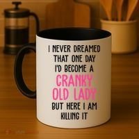 Cranky Old Lady Funny Coffee Mug thumb 4