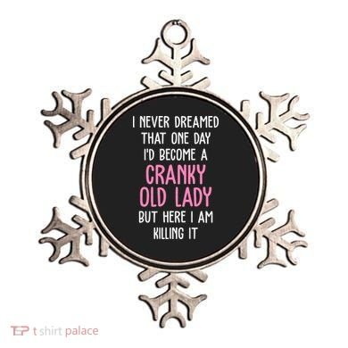 Cranky Old Lady Funny Ornament