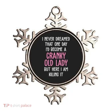 Cranky Old Lady Funny Ornament