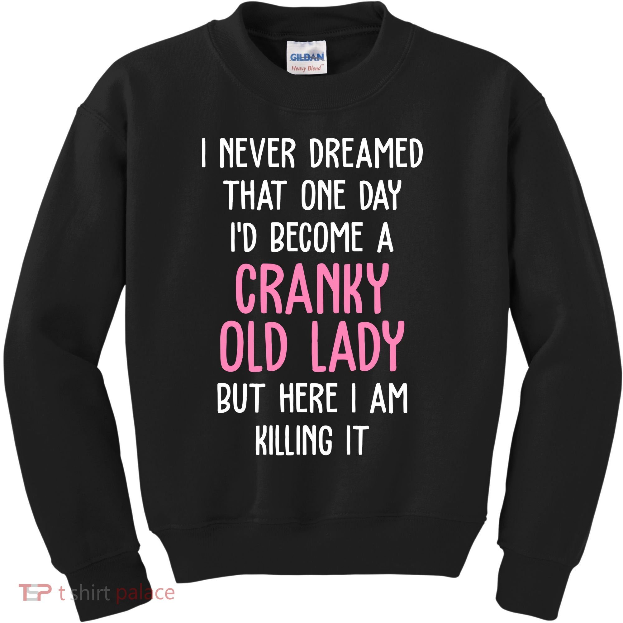 Cranky Old Lady Funny Kids Sweatshirt
