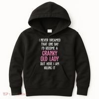 Cranky Old Lady Funny Kids Hoodie thumb 0