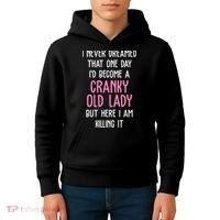 Cranky Old Lady Funny Kids Hoodie thumb 4