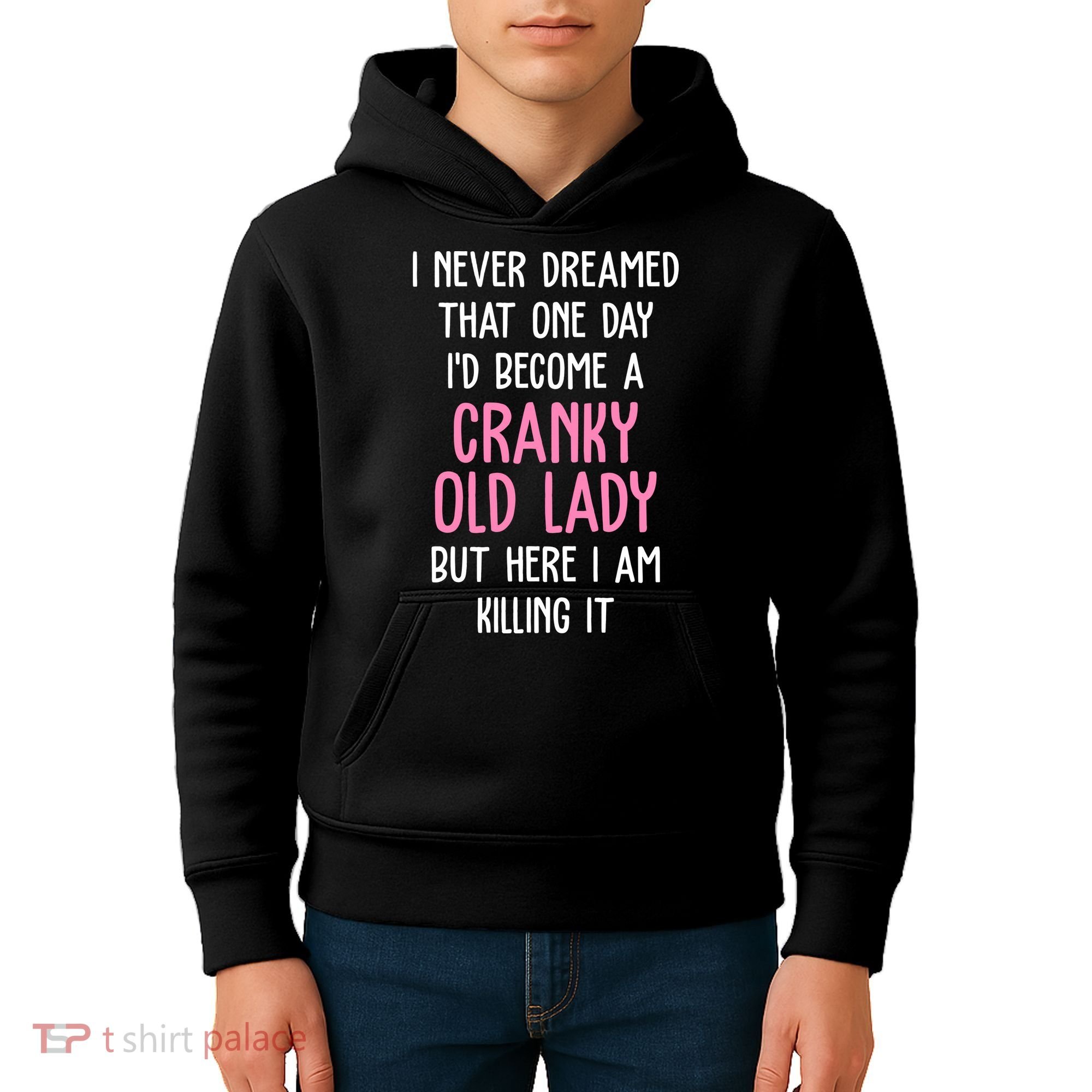 Cranky Old Lady Funny Kids Hoodie