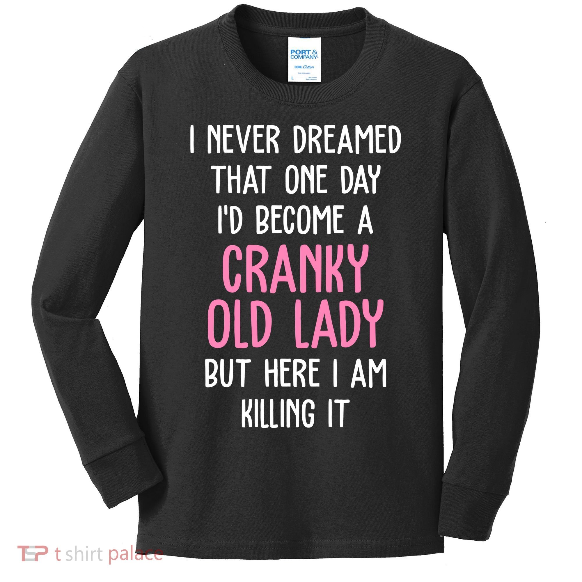 Cranky Old Lady Funny Kids Long Sleeve Shirt