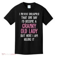 Cranky Old Lady Funny Kids T-Shirt thumb 0