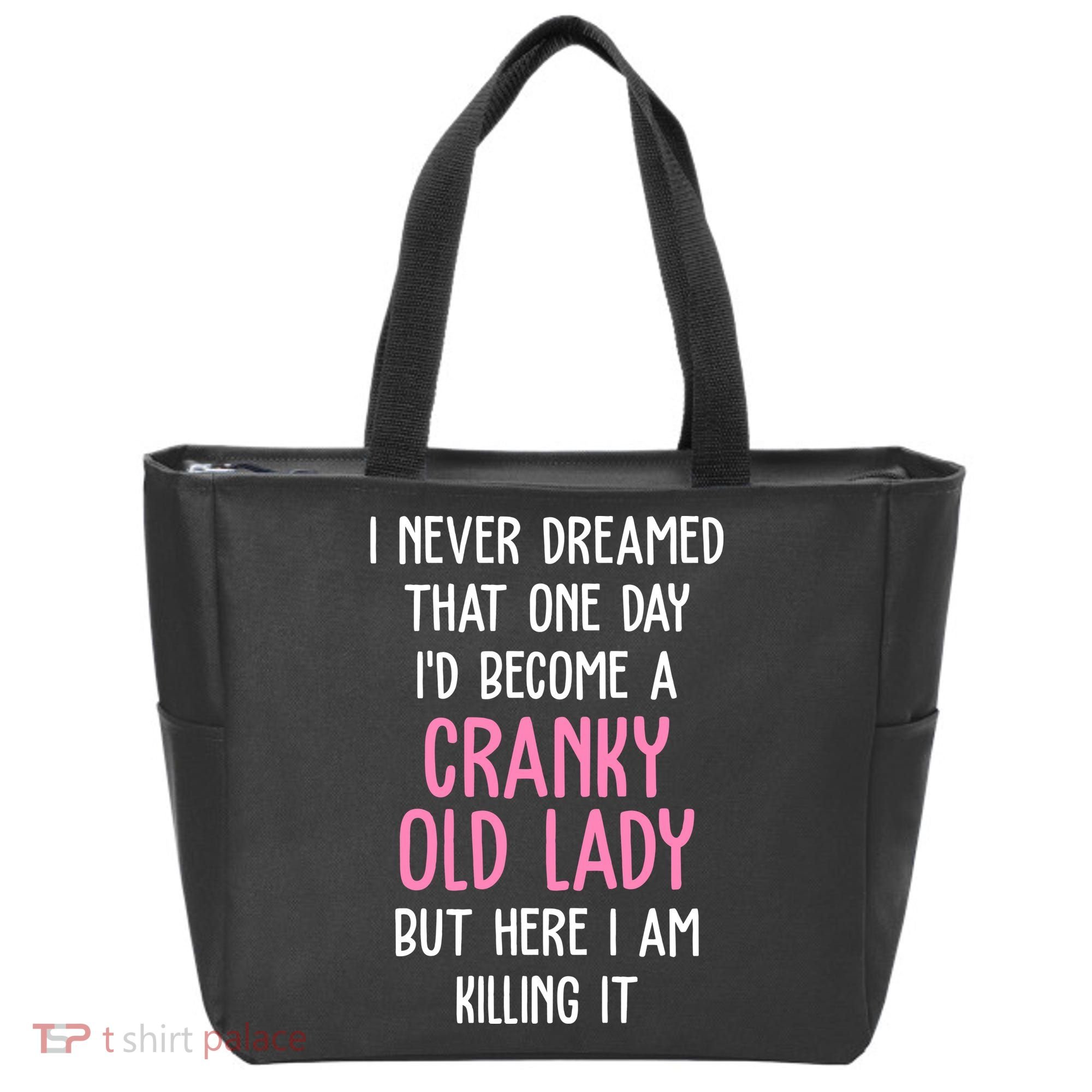 Cranky Old Lady Funny Tote Bag