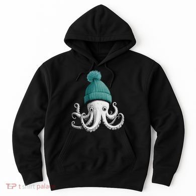 Cephalopod Octopus Lover Chilling In A Cap Novelty Hoodie